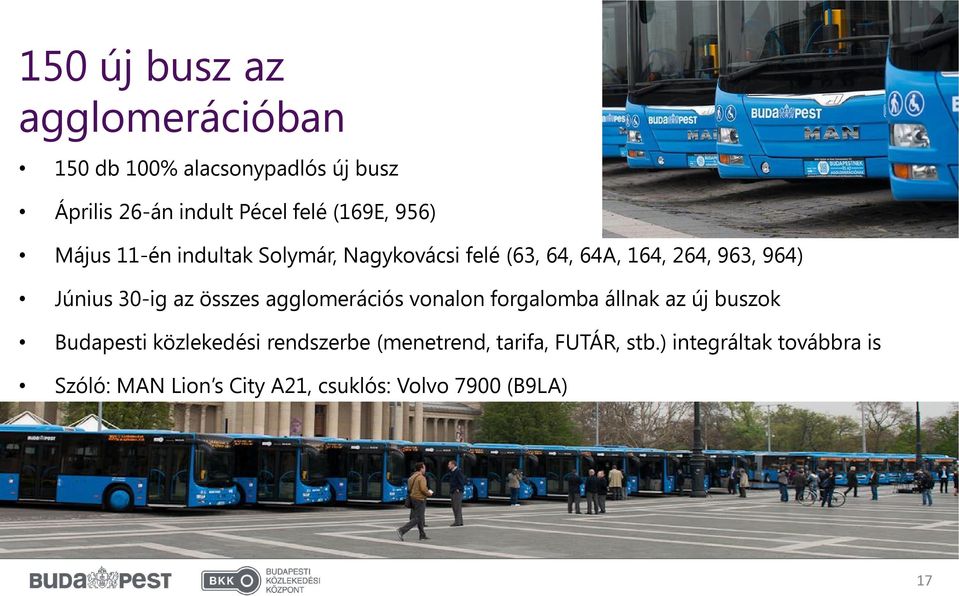 30-ig az összes agglomerációs vonalon forgalomba állnak az új buszok Budapesti közlekedési rendszerbe