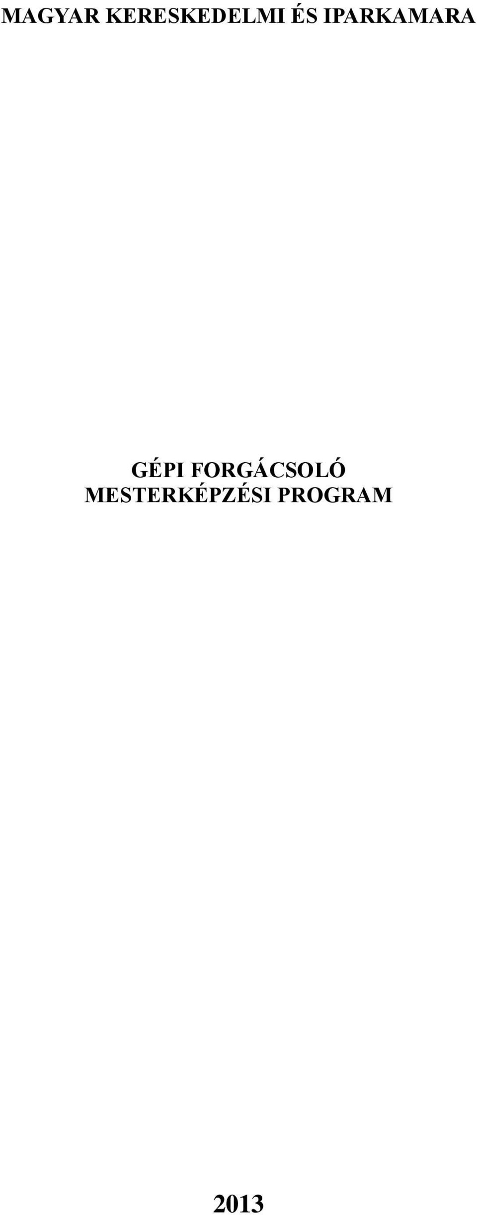 FORGÁCSOLÓ
