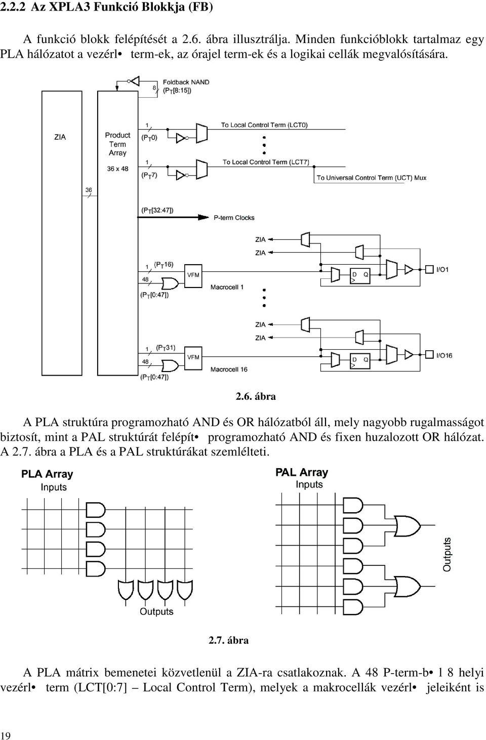 ábra A PLA struktúra programozható AND és OR hálózatból áll, mely nagyobb rugalmasságot biztosít, mint a PAL struktúrát felépít programozható AND és fixen