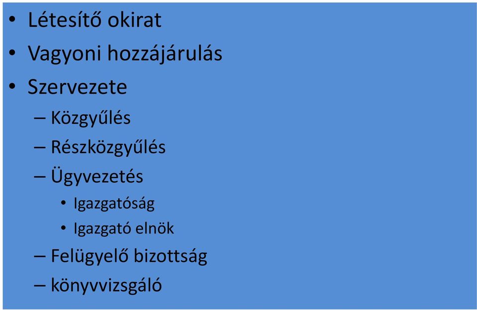 Részközgyűlés Ügyvezetés