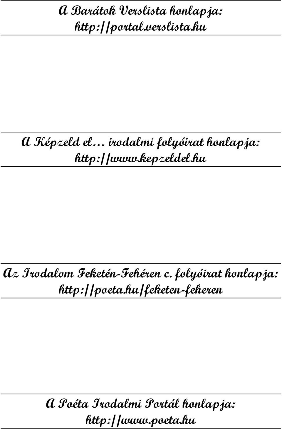 kepzeldel.hu Az Irodalom Feketén-Fehéren c.