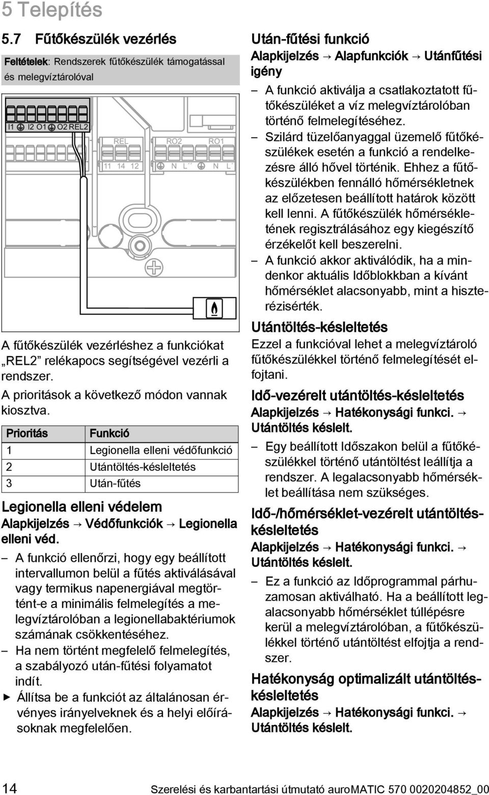 segítségével vezérli a rendszer. A prioritások a következő módon vannak kiosztva.