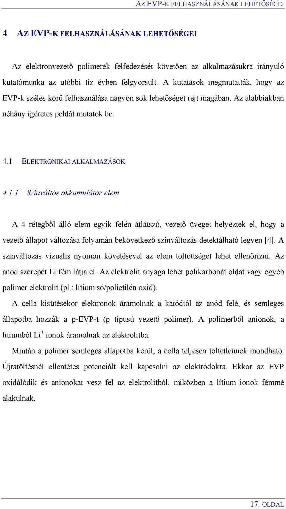 ELEKTRONIKAI ALKALMAZÁSOK 4.1.