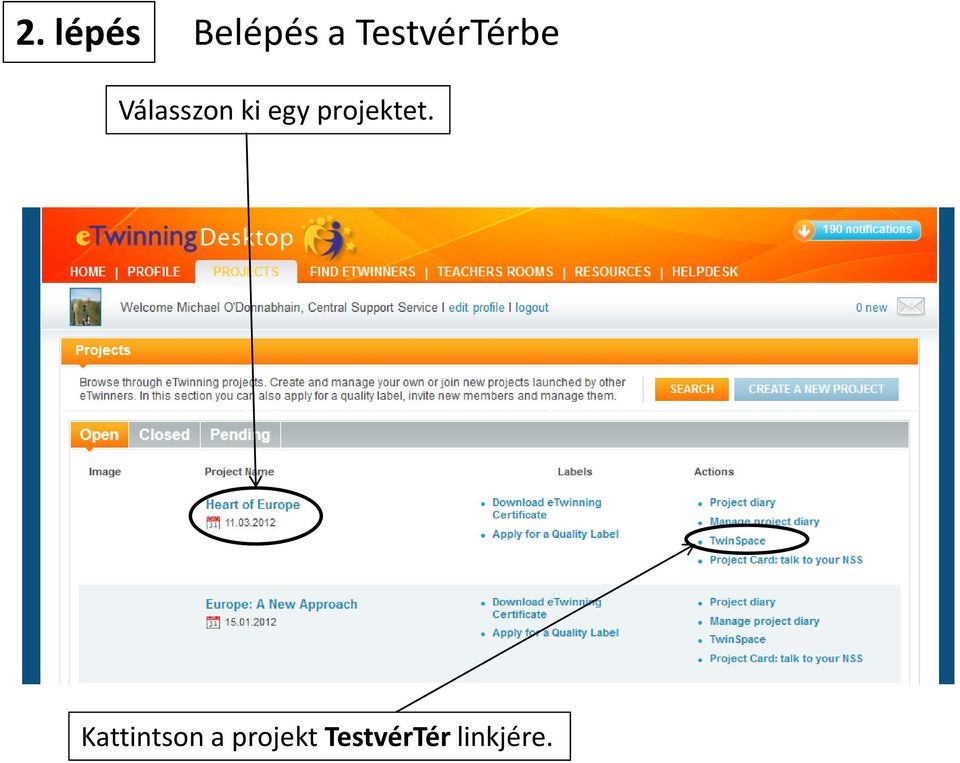 egy projektet.