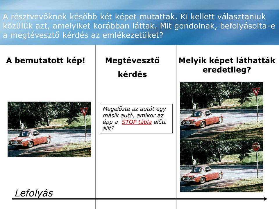 Mit gondolnak, befolyásolta-e a megtévesztő kérdés az emlékezetüket?