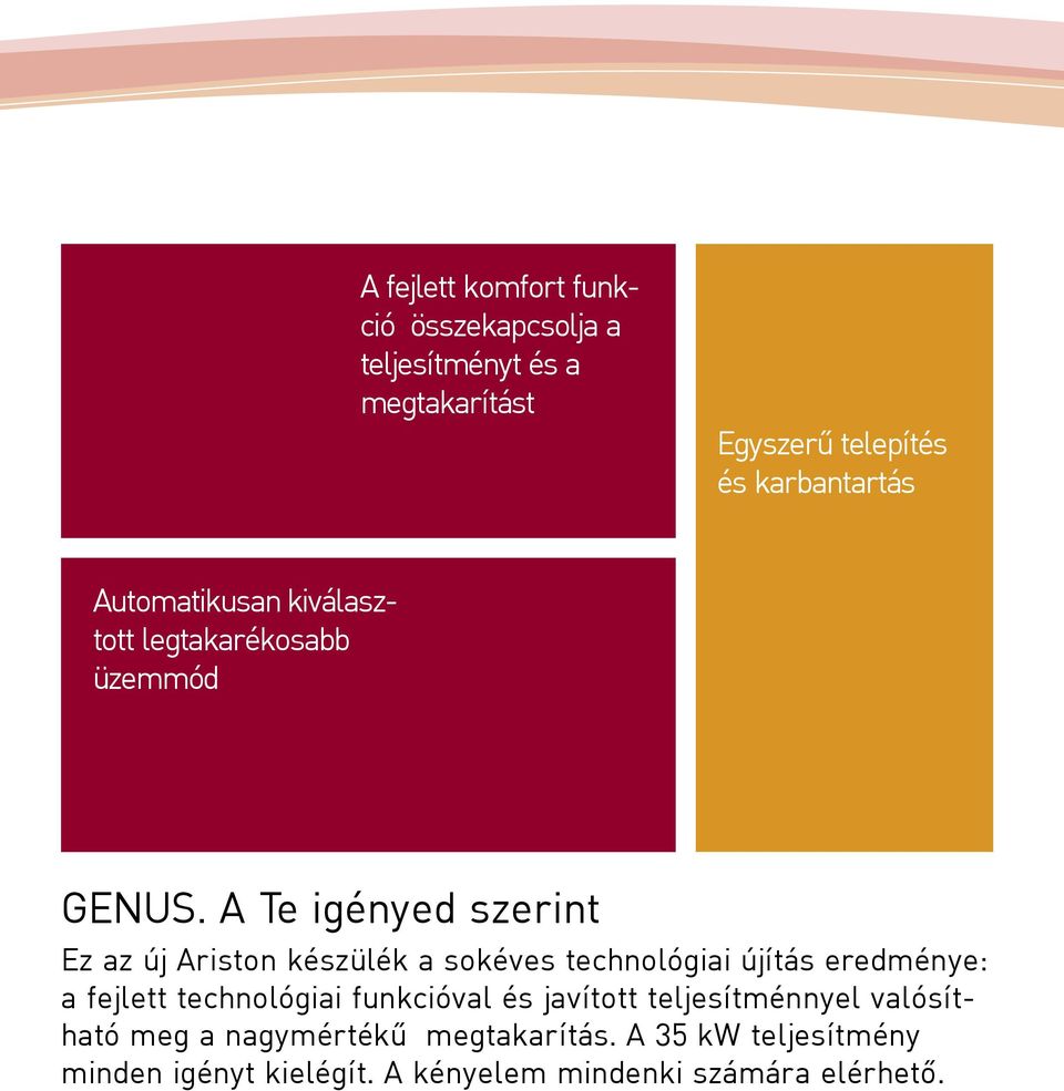 A Te igényed szerint Ez az új Ariston készülék a sokéves technológiai újítás eredménye: a fejlett technológiai