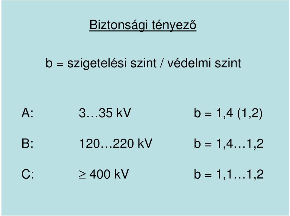 szint A: 3 35 kv b = 1,4 (1,2)