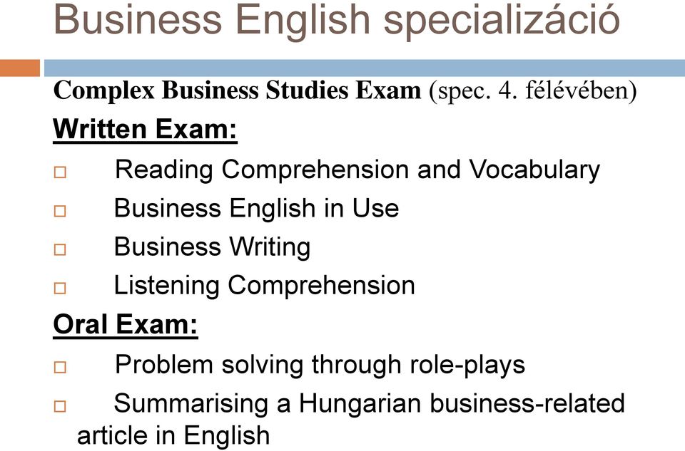 Business English in Use Business Writing Listening Comprehension