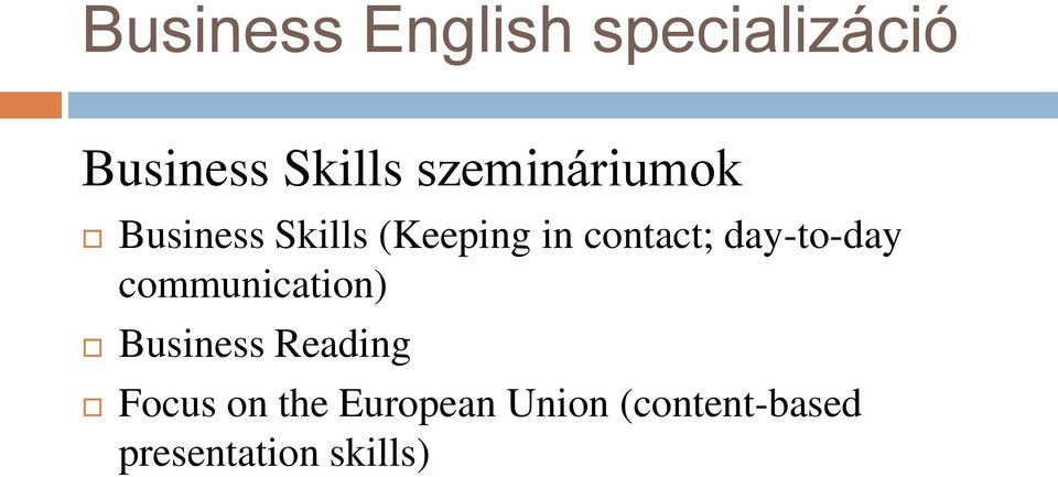 communication) Business Reading Focus on