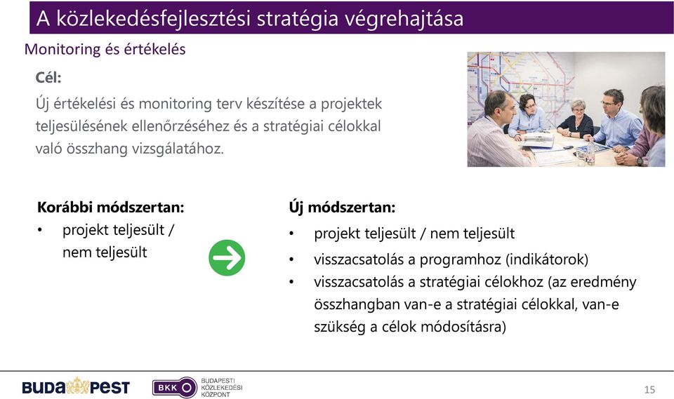 Korábbi módszertan: projekt teljesült / nem teljesült Új módszertan: projekt teljesült / nem teljesült visszacsatolás a