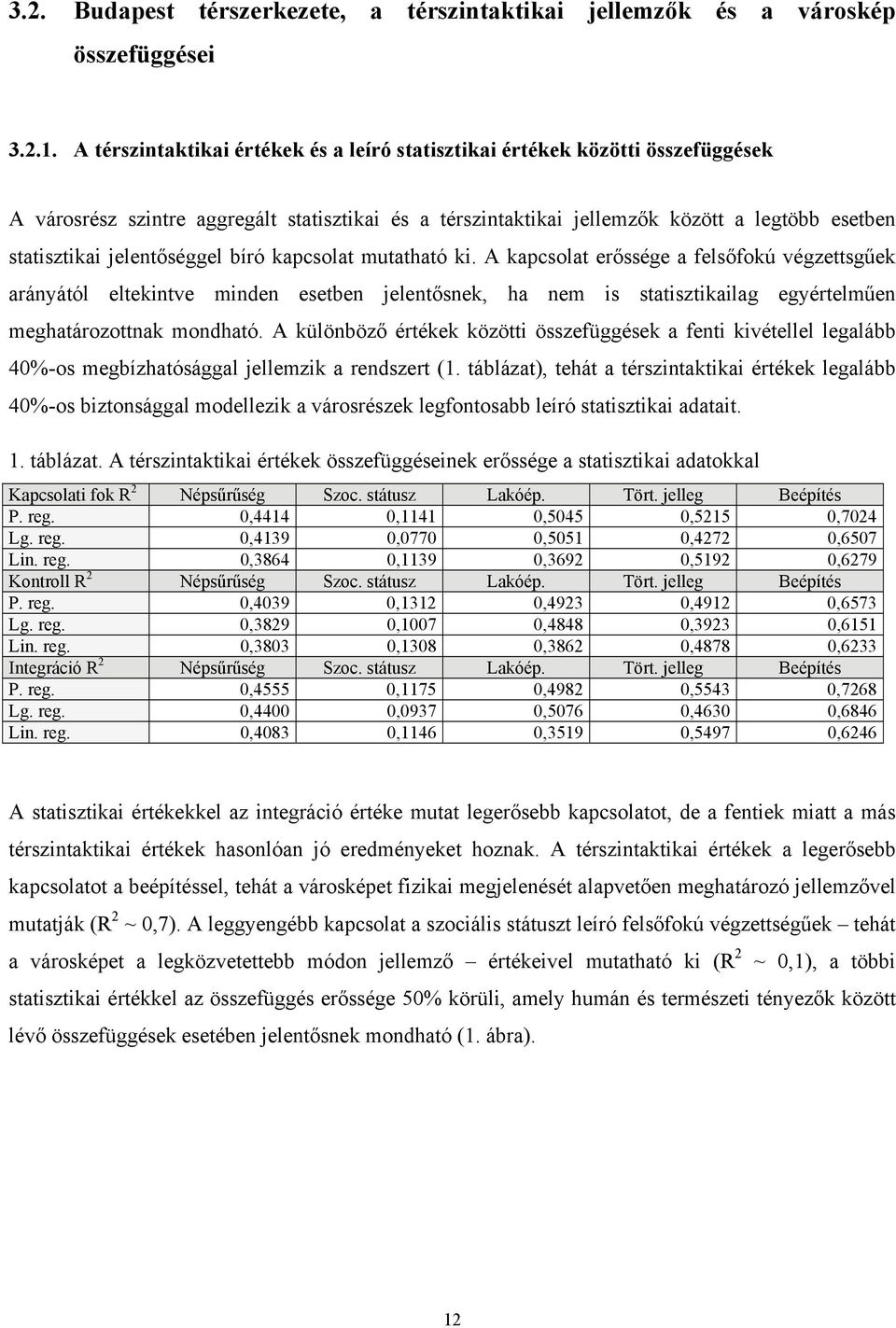 jelentőséggel bíró kapcsolat mutatható ki.