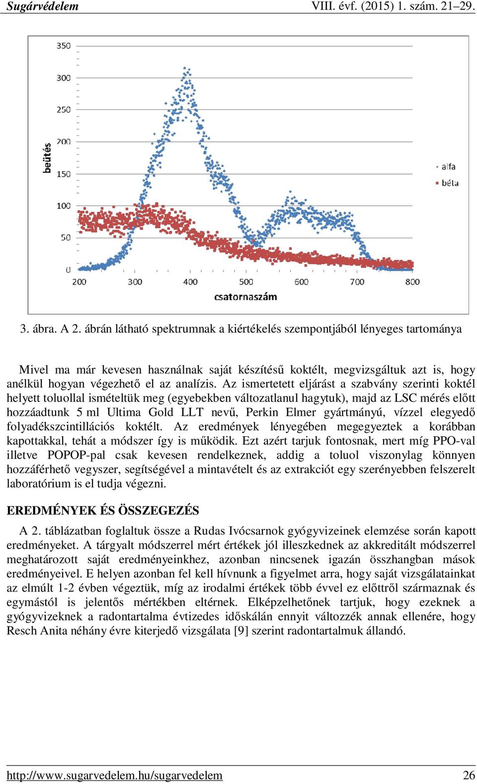 Az ismertetett eljárást a szabvány szerinti koktél helyett toluollal ismételtük meg (egyebekben változatlanul hagytuk), majd az LSC mérés elıtt hozzáadtunk 5 ml Ultima Gold LLT nevő, Perkin Elmer