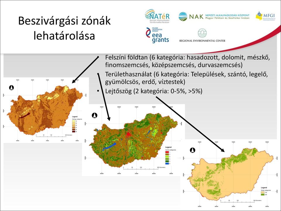 durvaszemcsés) Területhasználat (6 kategória: Települések,