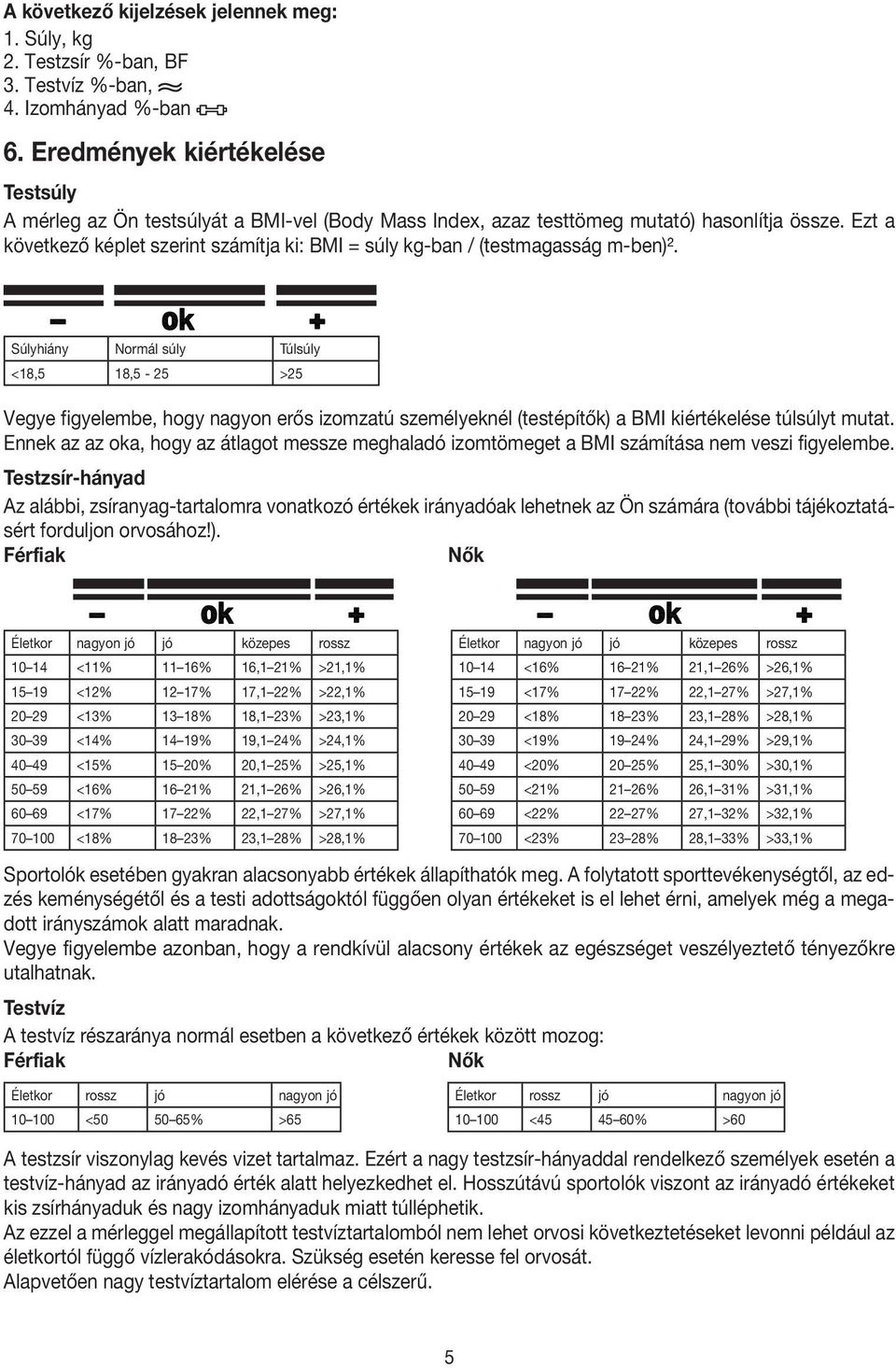 Ezt a következő képlet szerint számítja ki: BMI = súly kg-ban / (testmagasság m-ben)².