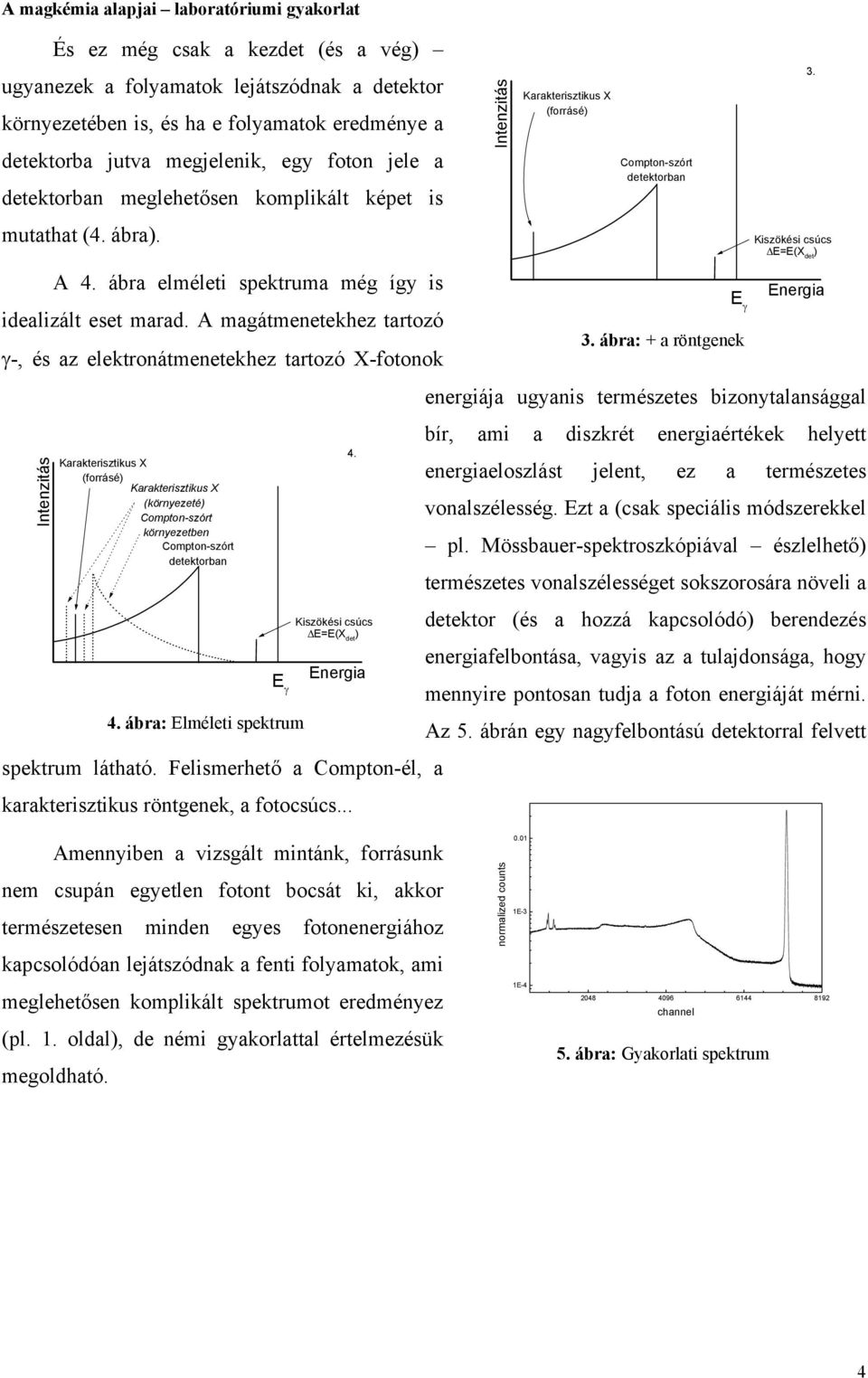 A magátmenetekhez tartozó γ-, és az elektronátmenetekhez tartozó X-fotonok energiája ugyanis természetes bizonytalansággal bír, ami a diszkrét energiaértékek helyett 4.