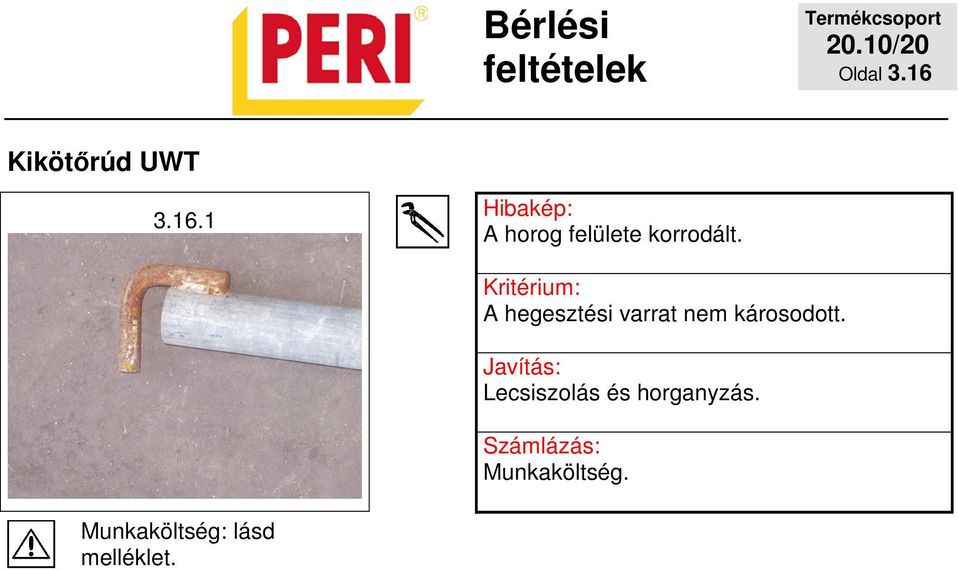 Lecsiszolás és horganyzás. Munkaköltség.