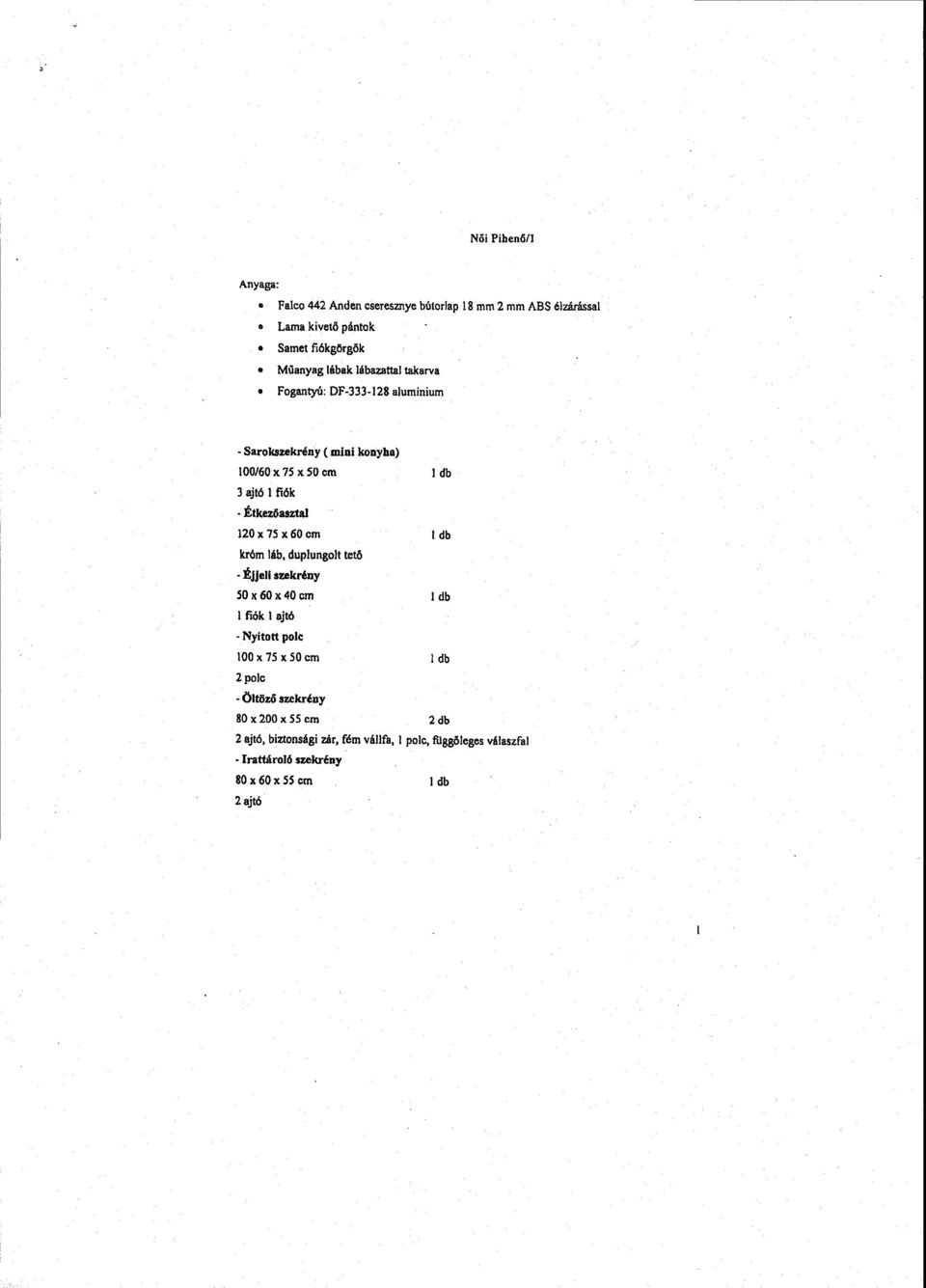 5 x 50 om 3 ajt6 I fi6k - ftezoesztal l20x75x60cm k6m, duplungolt tet6 - SJletl zek ny 50x60x400m I fi6k I ajt6 - Nyitott polc