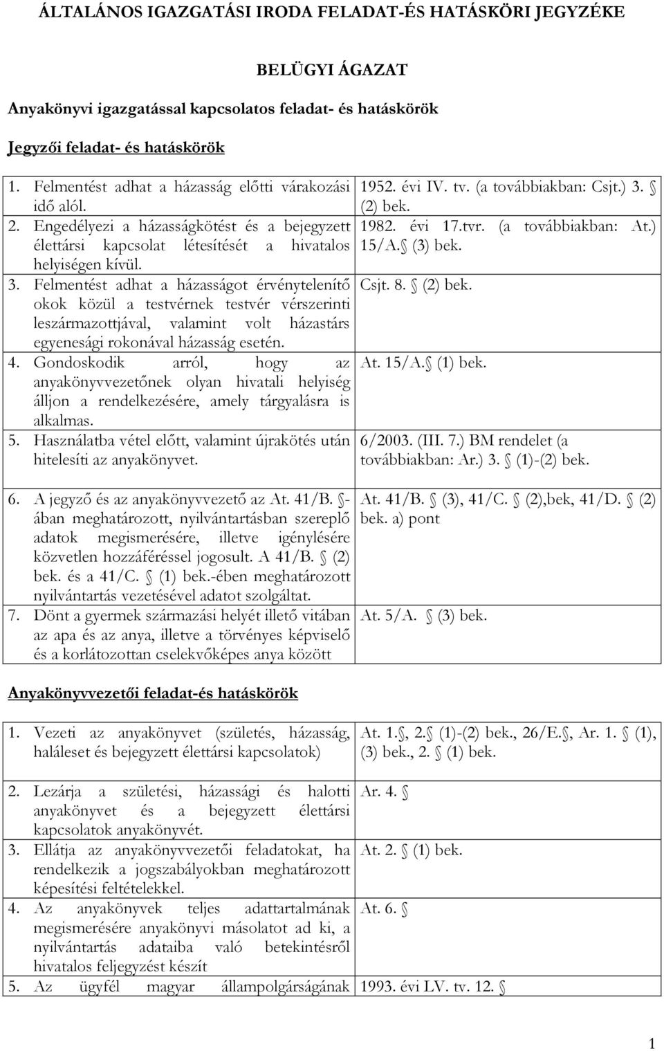 helyiségen kívül. 3. Felmentést adhat a házasságot érvénytelenítő Csjt. 8. (2) bek.