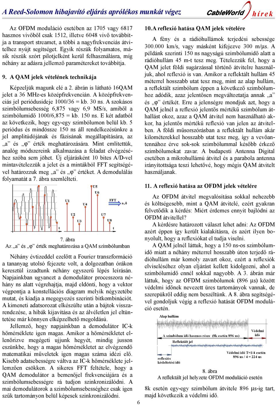 A QAM jelek vételének technikája Képzeljük magunk elé a 2. ábrán is látható 16QAM jelet a 36 MHz-es középfrekvencián. A középfrekvenciás jel periódusideje 1000/36 = kb. 30 ns.