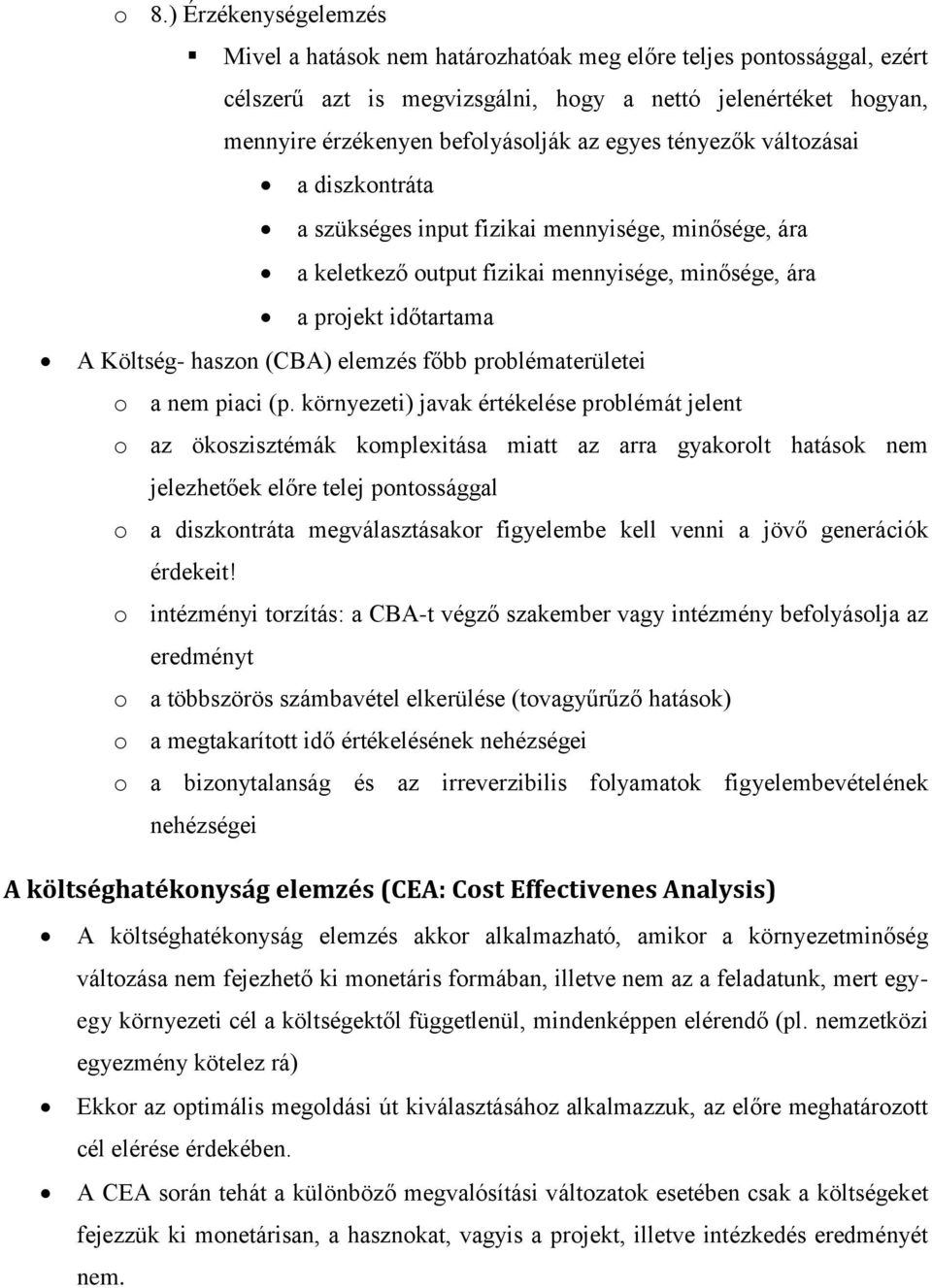 főbb problématerületei o a nem piaci (p.