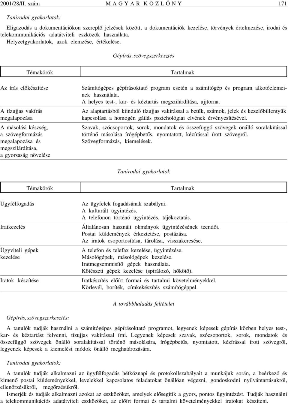 adatátviteli eszközök használata. Helyzetgyakorlatok, azok elemzése, értékelése.