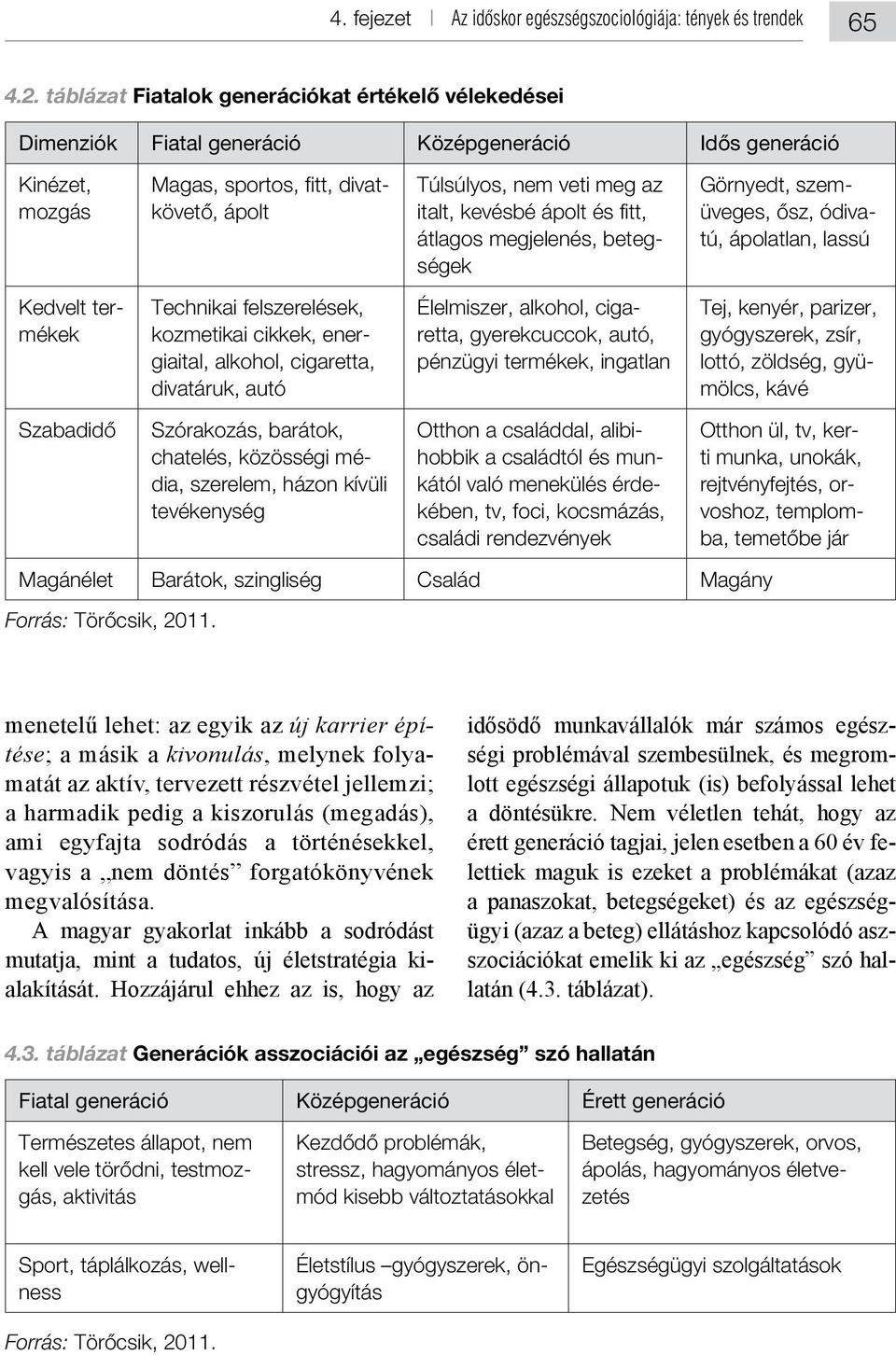 kevésbé ápolt és fitt, átlagos megjelenés, betegségek Görnyedt, szemüveges, ősz, ódivatú, ápolatlan, lassú Kedvelt termékek Technikai felszerelések, kozmetikai cikkek, energiaital, alkohol,