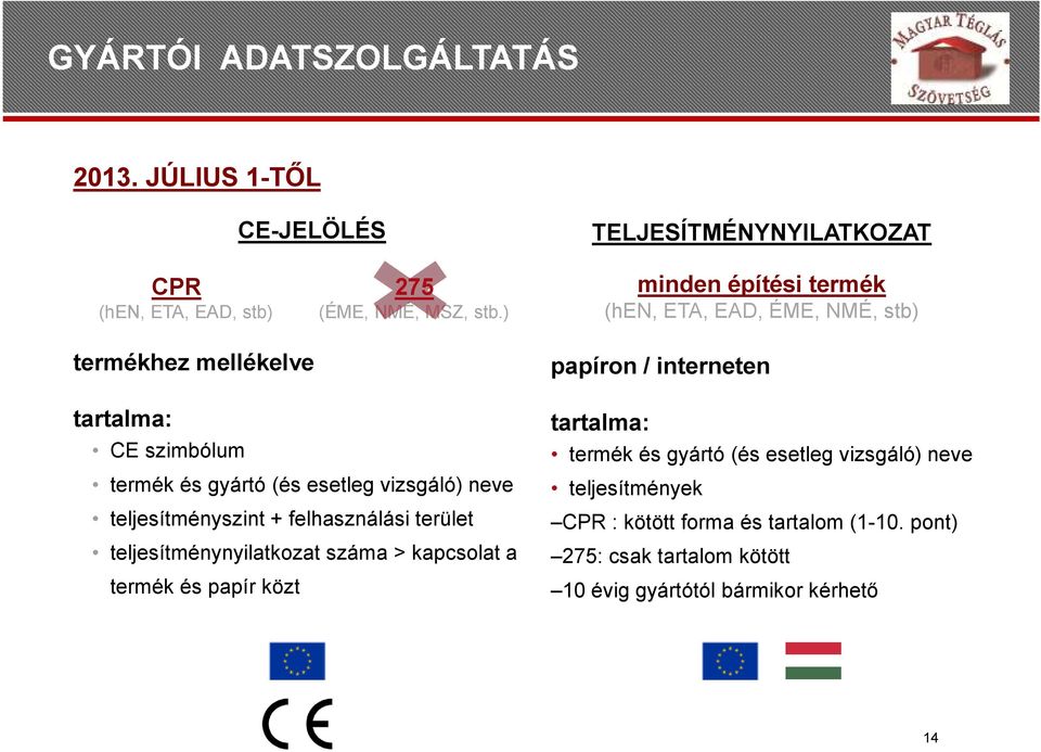 teljesítménynyilatkozat száma > kapcsolat a termék és papír közt TELJESÍTMÉNYNYILATKOZAT minden építési termék (hen, ETA, EAD, ÉME, NMÉ, stb)