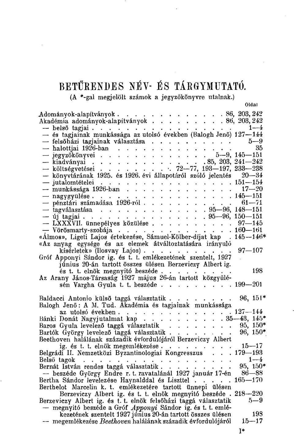 választása 5 9 halottjai 1926-ban 35 jegyzökönyvei 5 9, 145 151 kiadványai 85, 203, 241 242 költségvetései 72 77, 193-197, 233 238 könyvtárának 1925. és 1926.