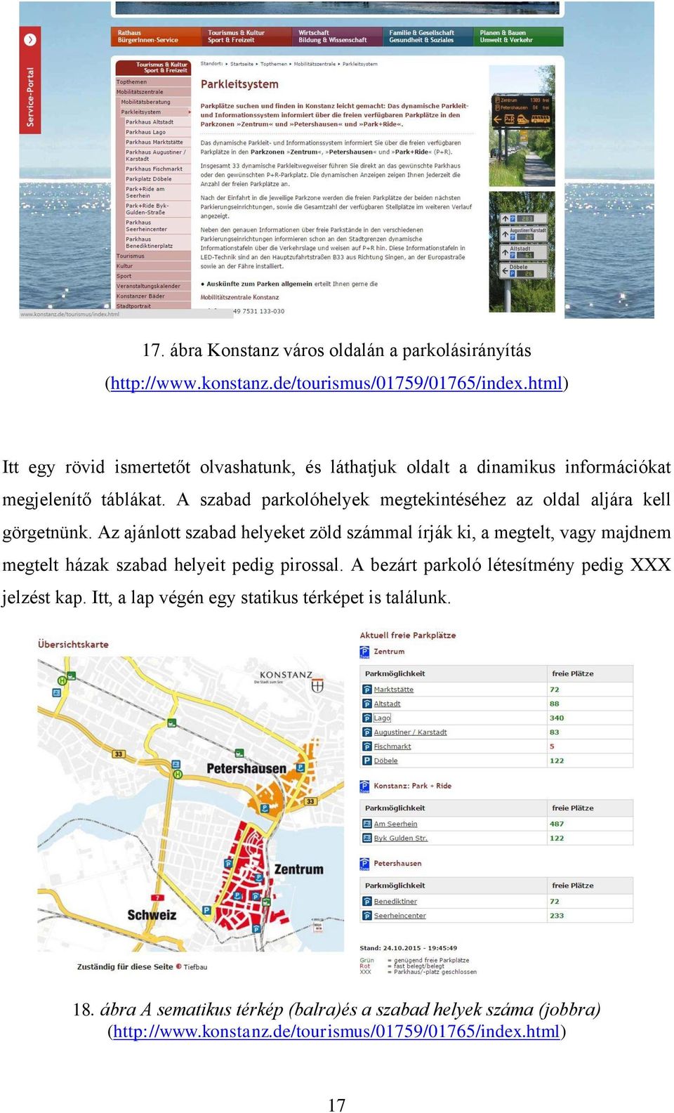 A szabad parkolóhelyek megtekintéséhez az oldal aljára kell görgetnünk.