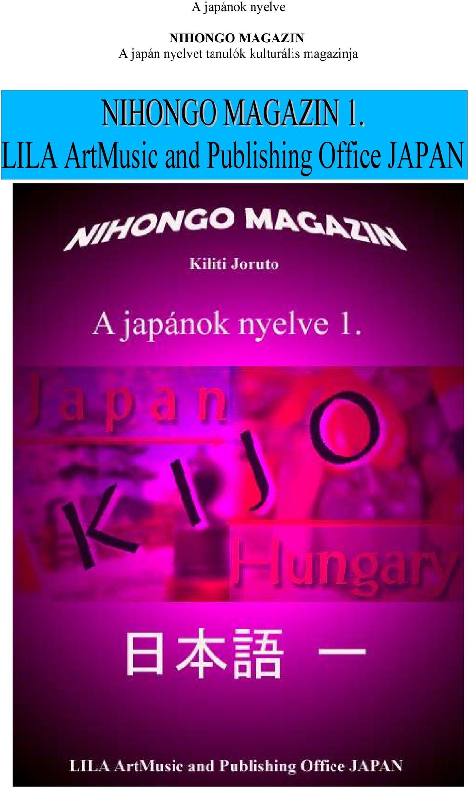 NIHONGO MAGAZIN 1.