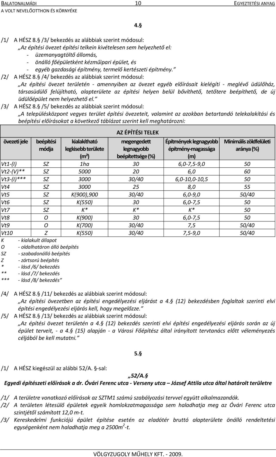 építmény, termelő kertészeti építmény. /2/ A HÉSZ 8.