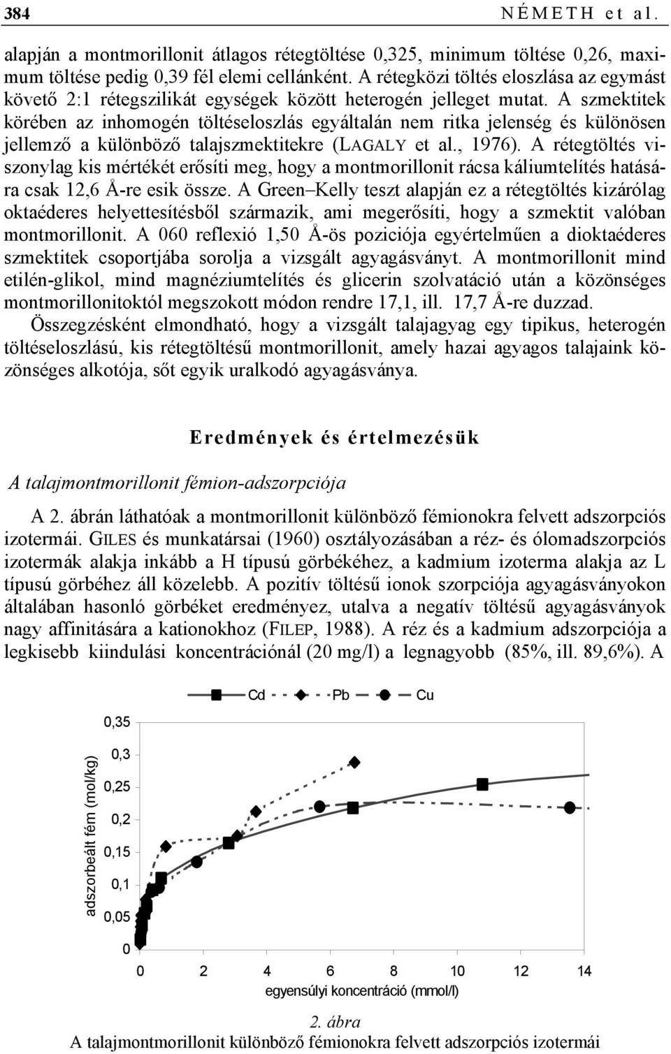 A szmektitek körében az inhomogén töltéseloszlás egyáltalán nem ritka jelenség és különösen jellemző a különböző talajszmektitekre (LAGALY et al., 1976).