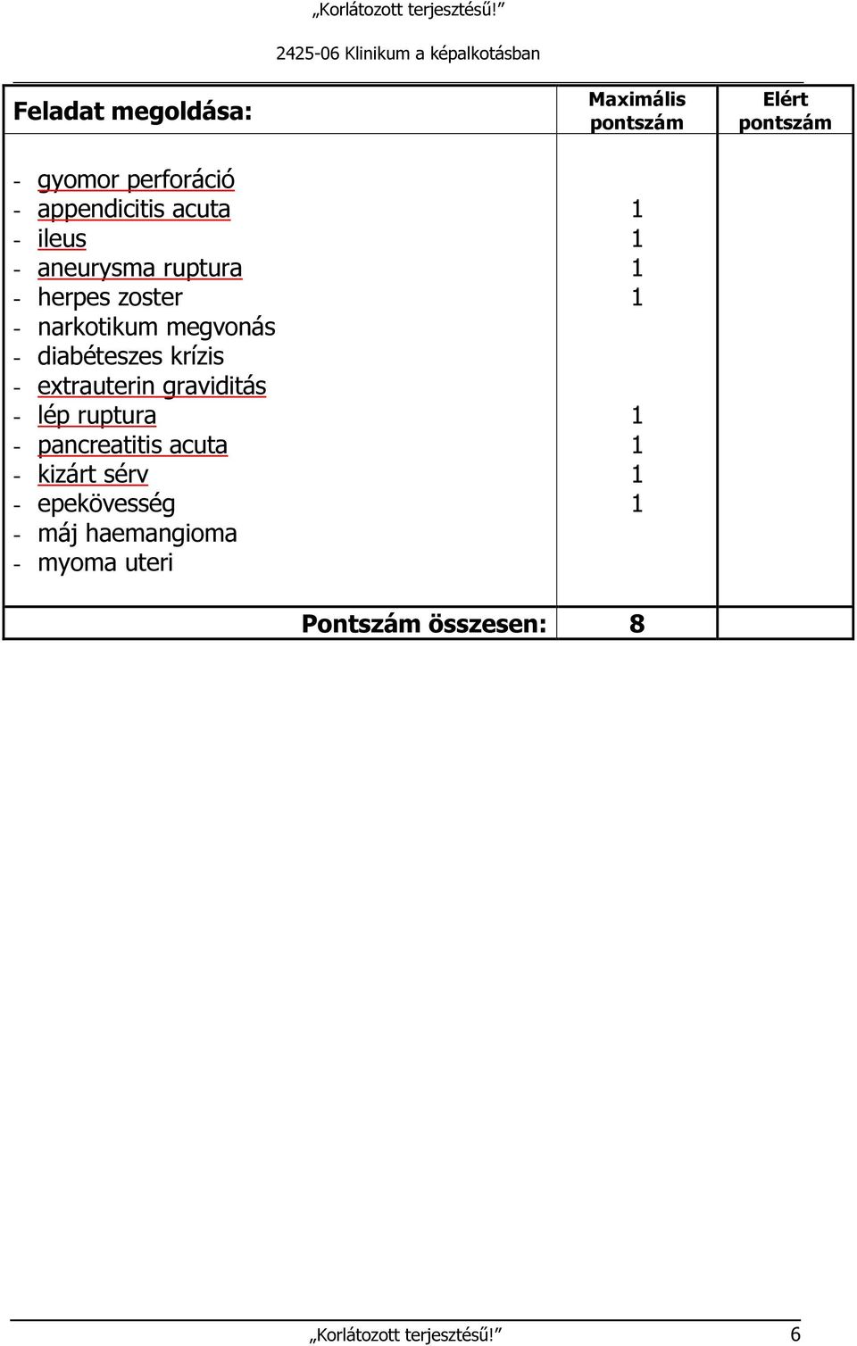 graviditás - lép ruptura - pancreatitis acuta - kizárt sérv - epekövesség