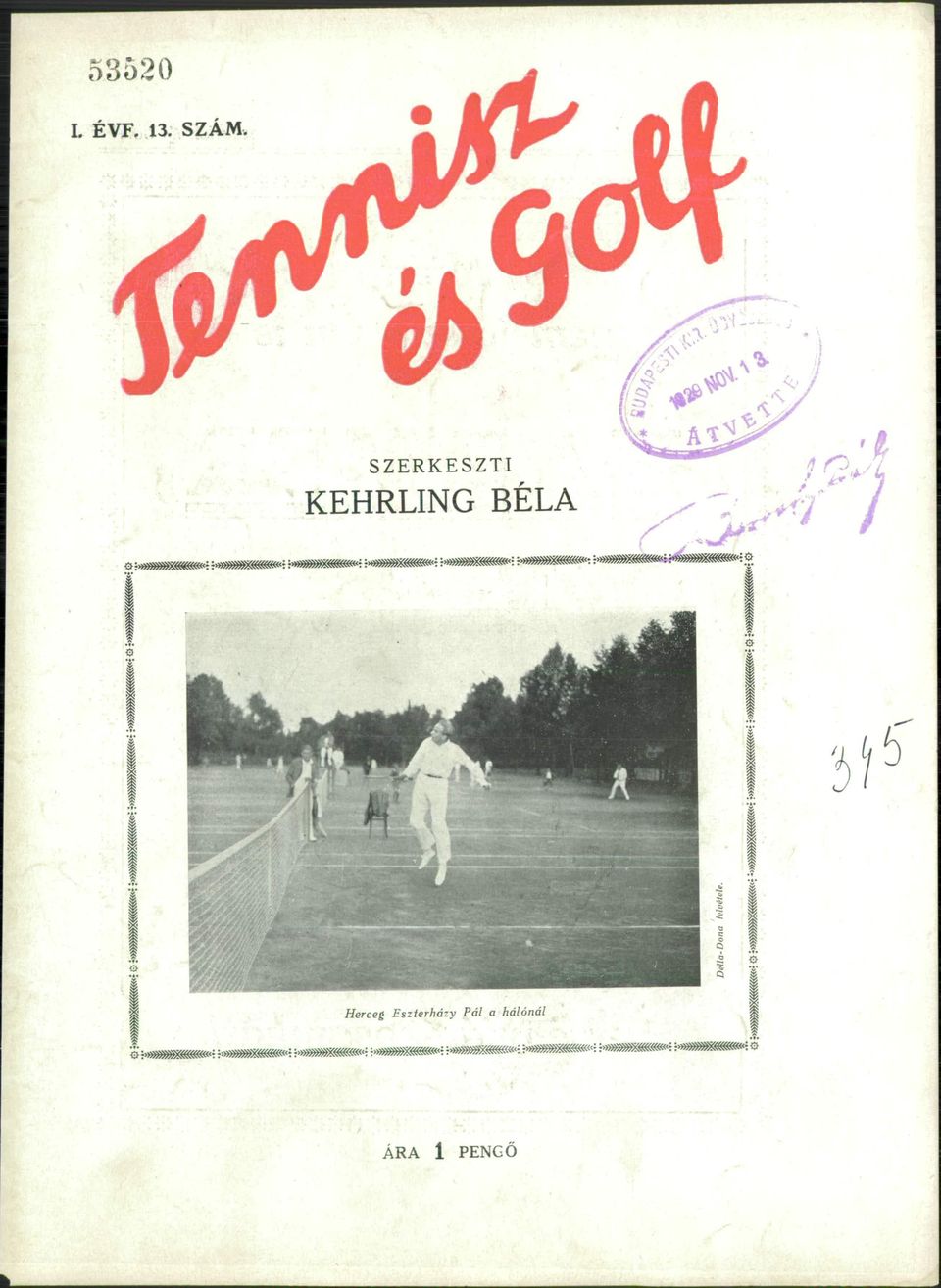 KEHRLING BÉLA Herceg