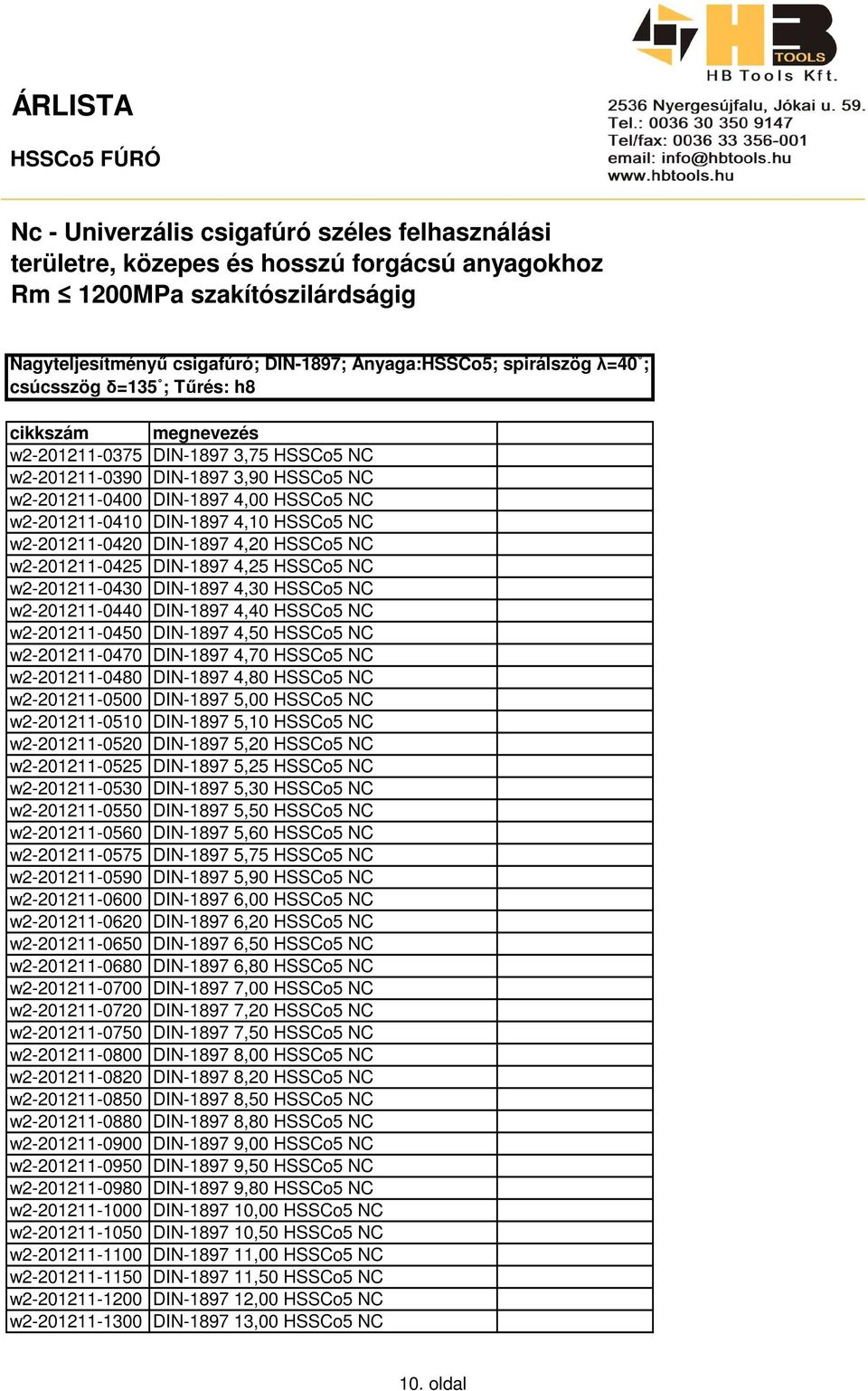 DIN-1897 4,20 HSSCo5 NC w2-201211-0425 DIN-1897 4,25 HSSCo5 NC w2-201211-0430 DIN-1897 4,30 HSSCo5 NC w2-201211-0440 DIN-1897 4,40 HSSCo5 NC w2-201211-0450 DIN-1897 4,50 HSSCo5 NC w2-201211-0470