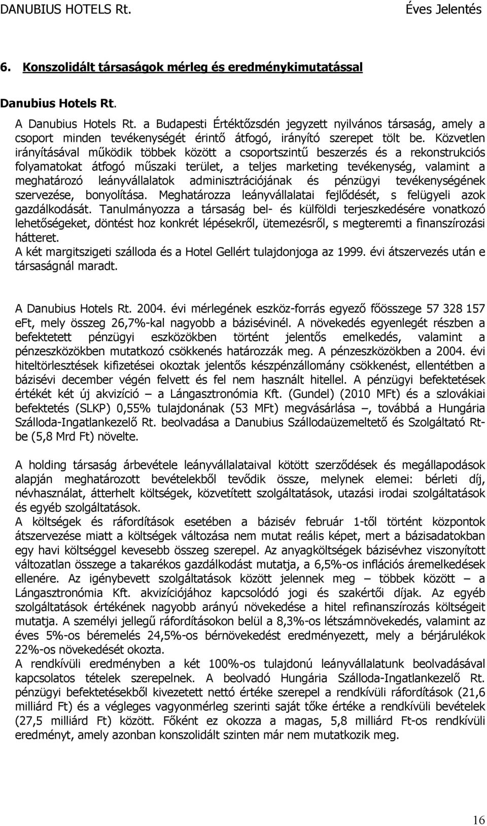 Közvetlen irányításával működik többek között a csoportszintű beszerzés és a rekonstrukciós folyamatokat átfogó műszaki terület, a teljes marketing tevékenység, valamint a meghatározó leányvállalatok