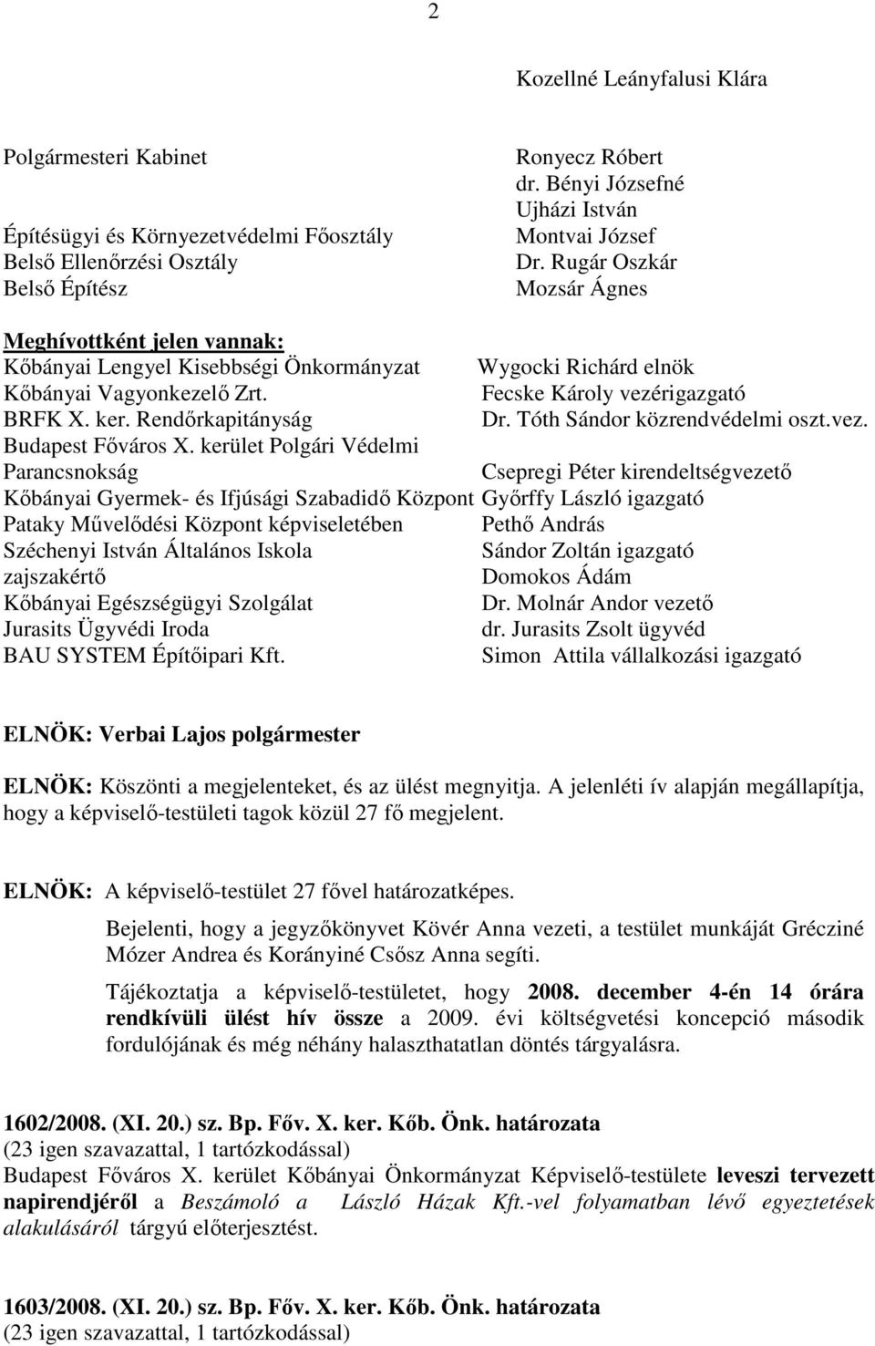 Rendőrkapitányság Dr. Tóth Sándor közrendvédelmi oszt.vez. Budapest Főváros X.