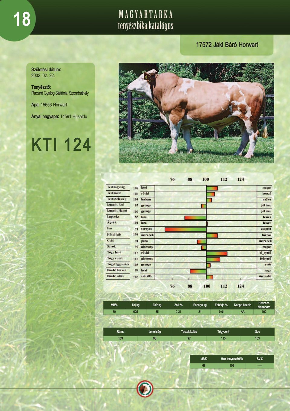 Horwart Anyai nagyapa: 14591 Husaldo KTI 124 70