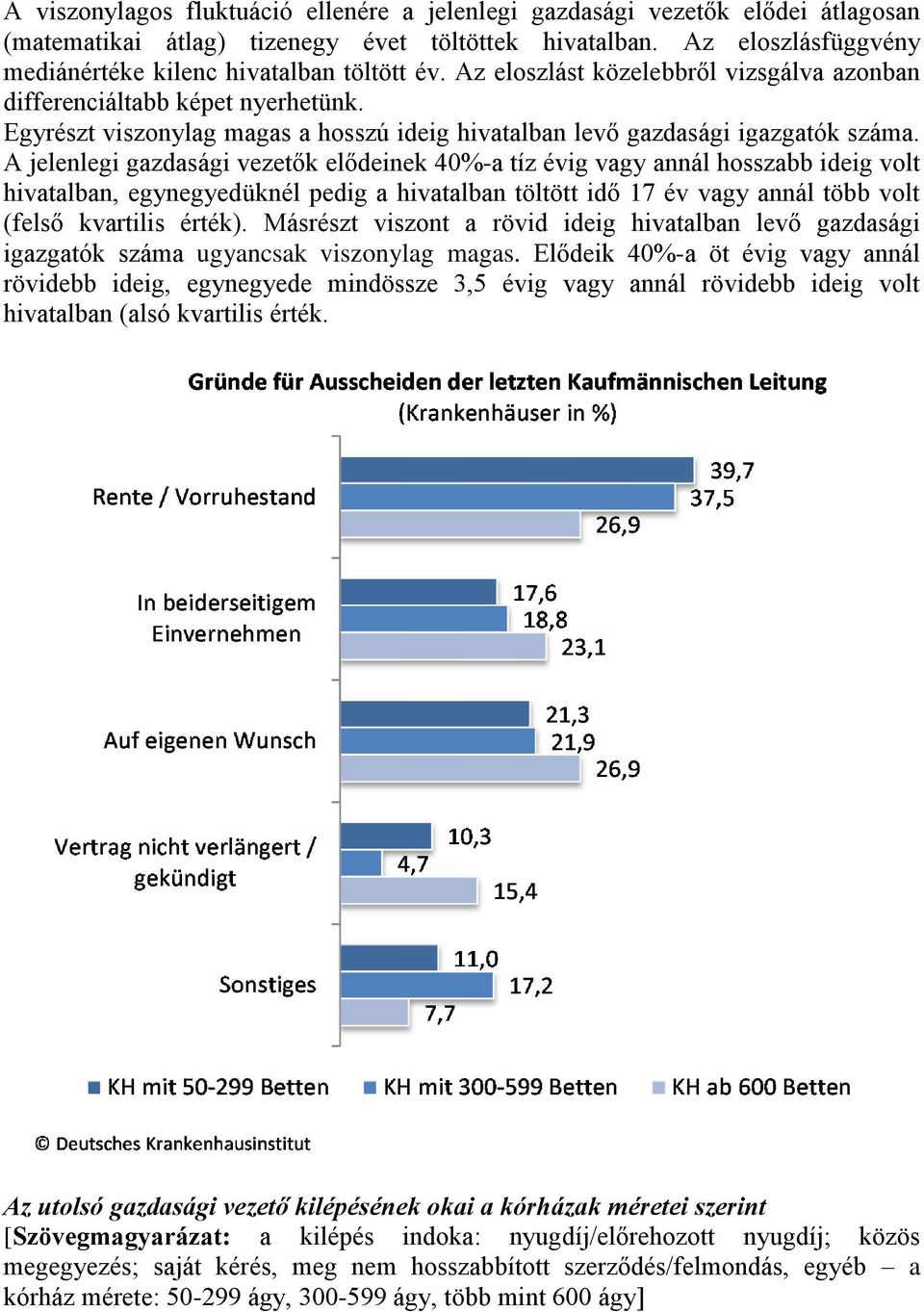 A jelenlegi gazdasági vezetők elődeinek 40%-a tíz évig vagy annál hosszabb ideig volt hivatalban, egynegyedüknél pedig a hivatalban töltött idő 17 év vagy annál több volt (felső kvartilis érték).