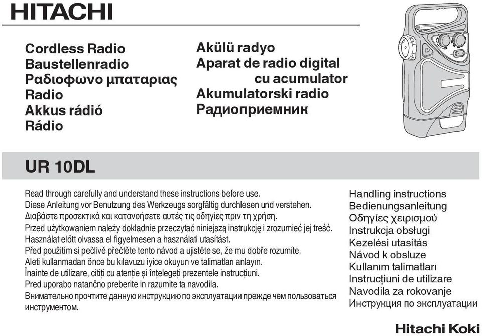 Przed użytkowaniem należy dokładnie przeczytać niniejszą instrukcję i zrozumieć jej treść. Használat előtt olvassa el figyelmesen a használati utasítást.