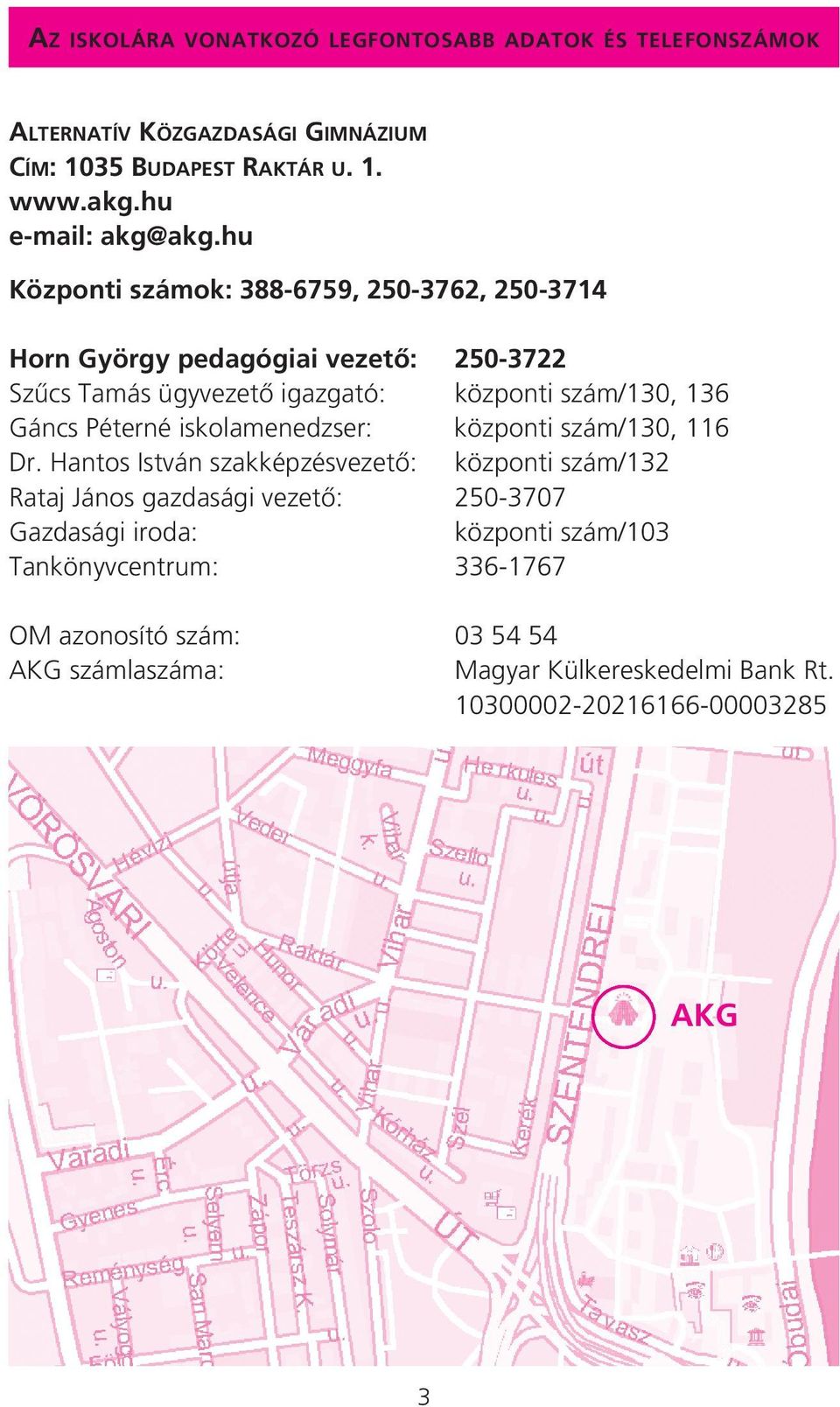 Péterné iskolamenedzser: központi szám/130, 116 Dr.