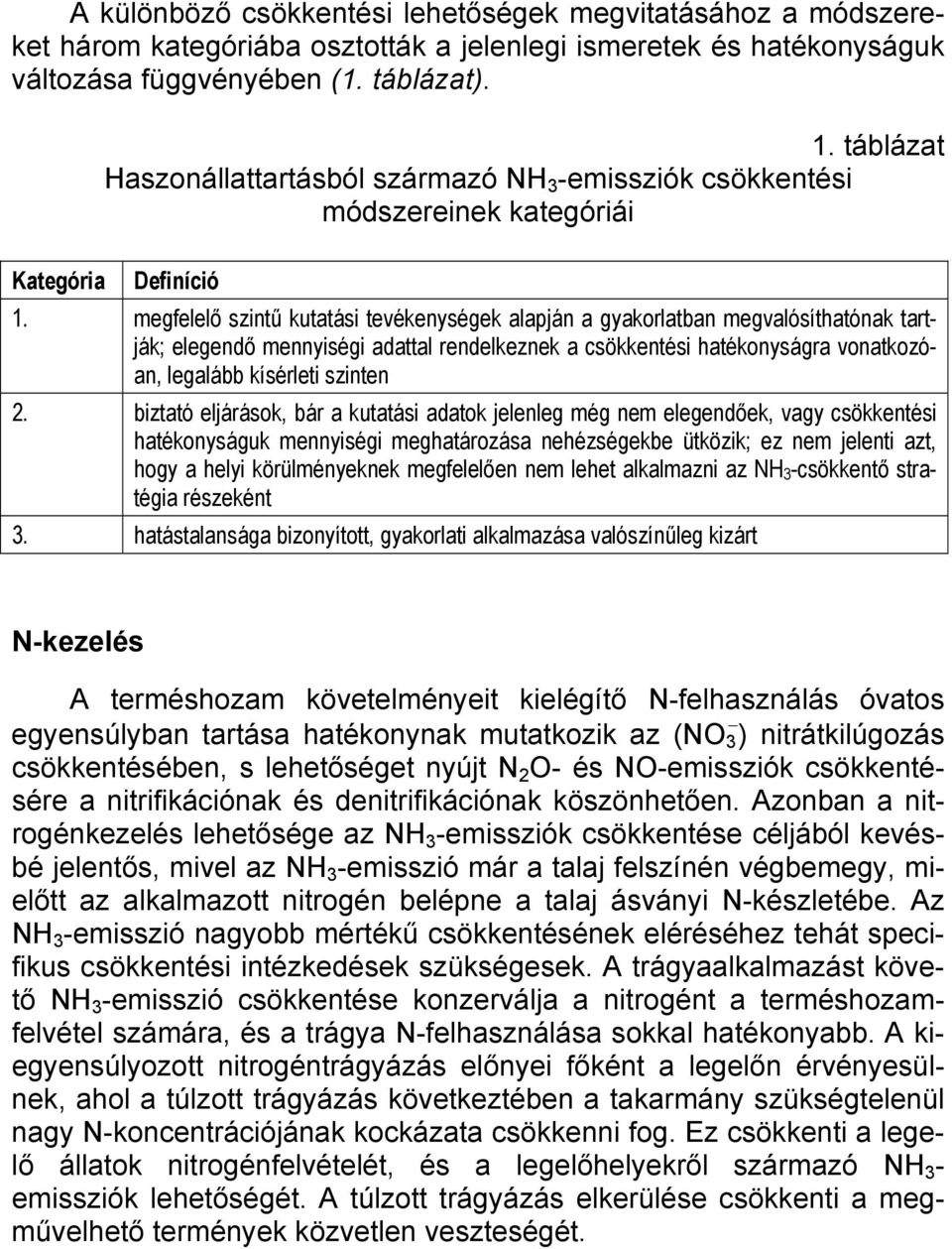 megfelelő szintű kutatási tevékenységek alapján a gyakorlatban megvalósíthatónak tartják; elegendő mennyiségi adattal rendelkeznek a csökkentési hatékonyságra vonatkozóan, legalább kísérleti szinten