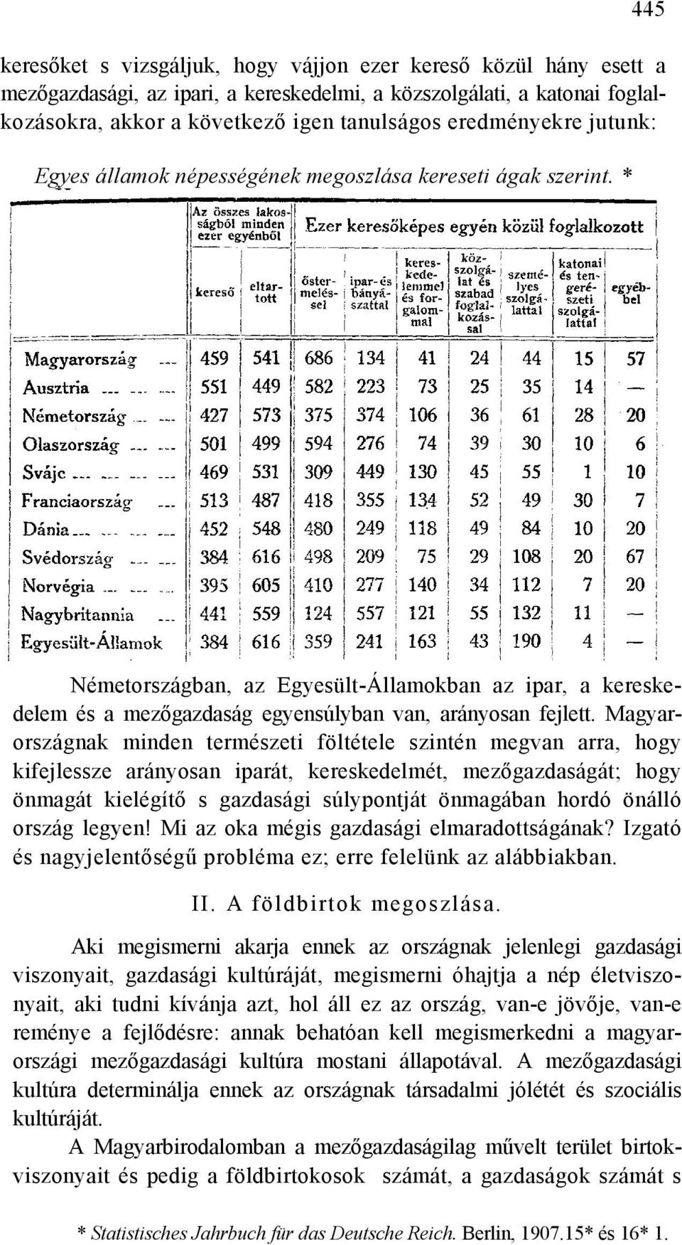 * Németországban, az Egyesült-Államokban az ipar, a kereskedelem és a mezőgazdaság egyensúlyban van, arányosan fejlett.