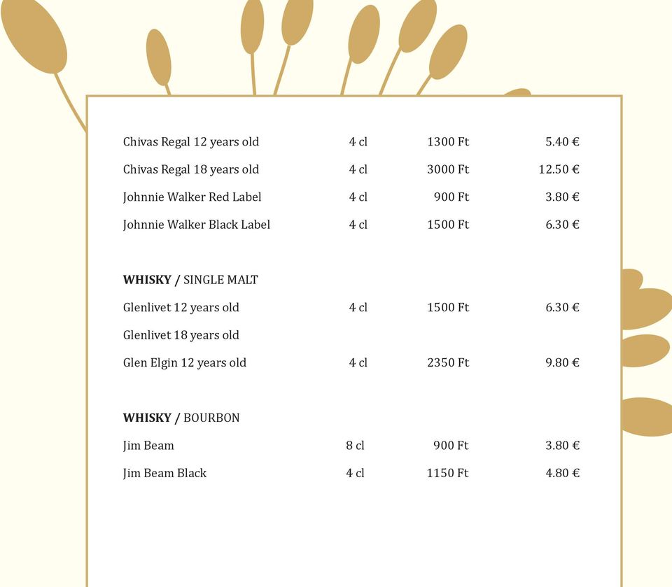 30 WHISKY / SINGLE MALT Glenlivet 12 years old 4 cl 1500 Ft 6.