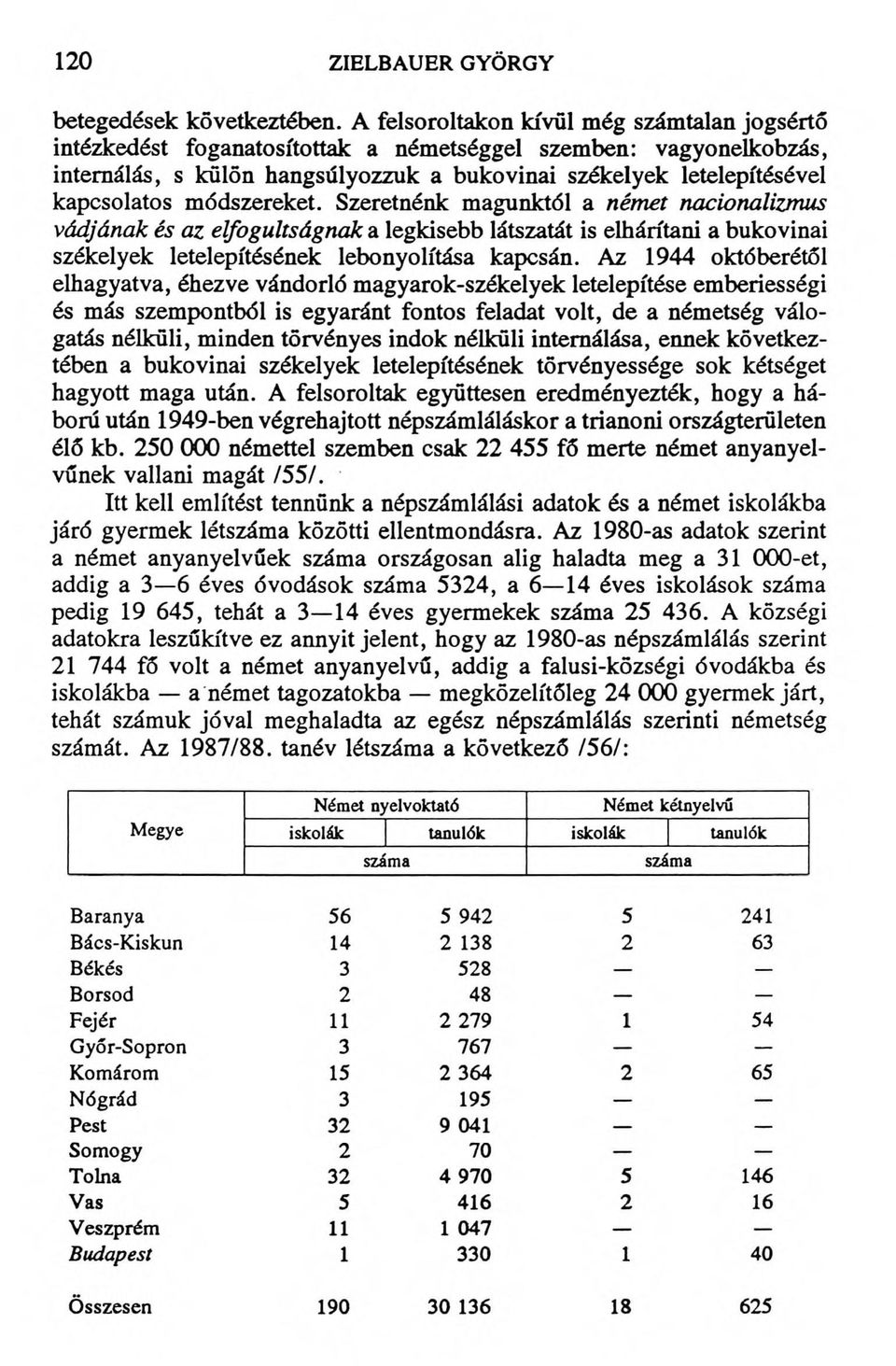 módszereket. Szeretnénk magunktól a német nacionalizmus vádjának és az elfogultságnak a legkisebb látszatát is elhárítani a bukovinai székelyek letelepítésének lebonyolítása kapcsán.