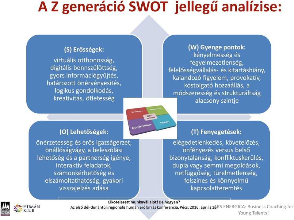 (O) Lehetőségek: önérzetesség és erős igazságérzet, önállóságvágy, a beleszólási lehetőség és a partnerség igénye, interaktív feladatok, számonkérhetőség és elszámoltathatóság, gyakori visszajelzés