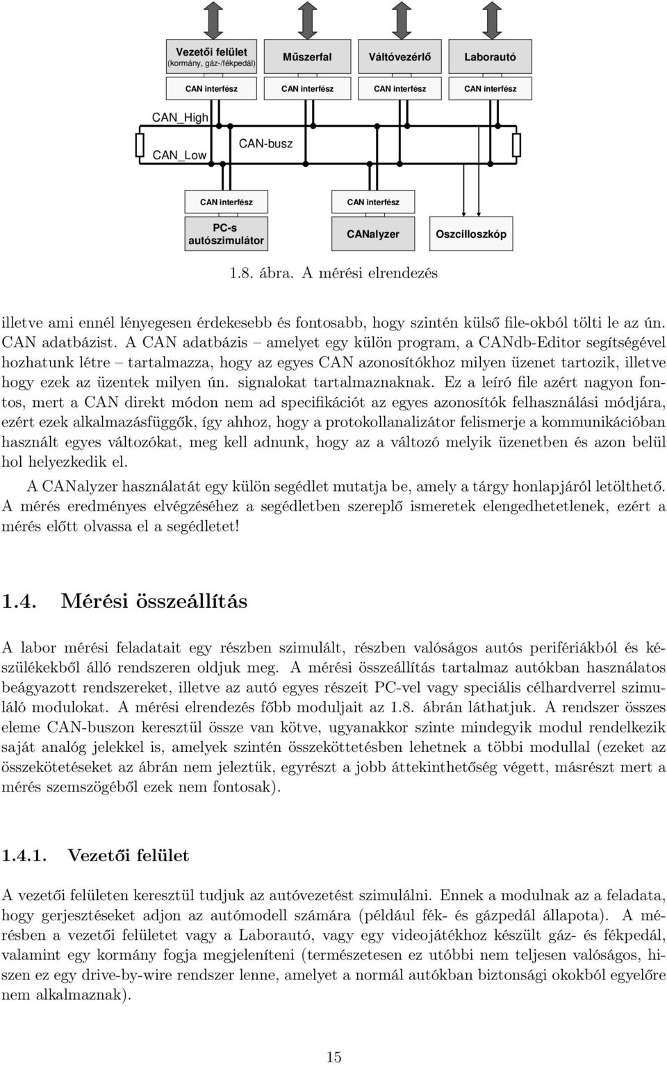 A CAN adatbázis amelyet egy külön program, a CANdb-Editor segítségével hozhatunk létre tartalmazza, hogy az egyes CAN azonosítókhoz milyen üzenet tartozik, illetve hogy ezek az üzentek milyen ún.