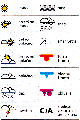(Forrás: Delo, 14. novembra 2002) Feladat Pontok Megoldás 1 1 Az időjárás Szlovénia északkeleti részében mérsékelten felhős/túlnyomórészt felhős.