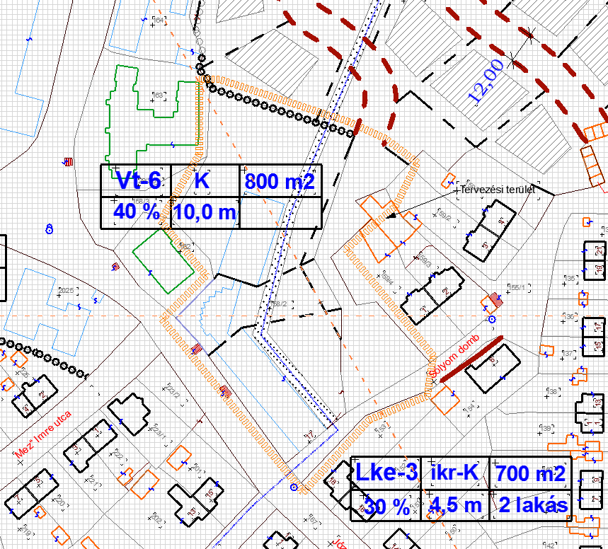 1. számú melléklet: A belterületi szabályozási terv SZT-1/M