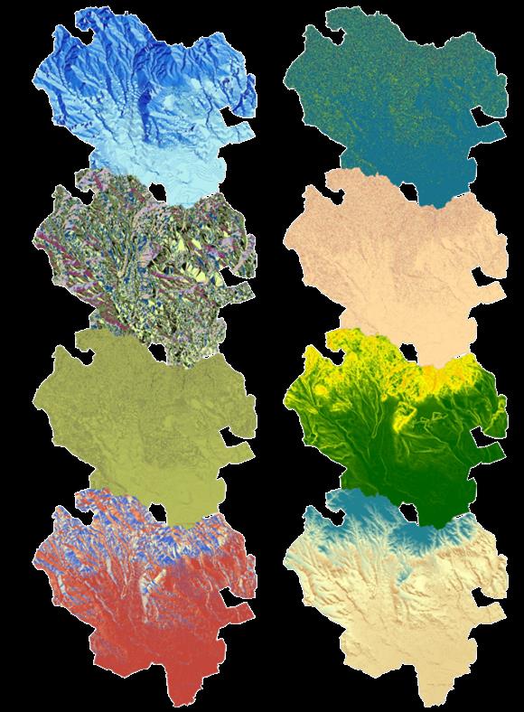 Digitális talajtérképezés Relief intenzitás lejtőszög konvergencia index lejtőhajlás lefolyási